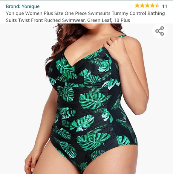 One Piece Ruched Bathing Suit - Picture 1 of 10